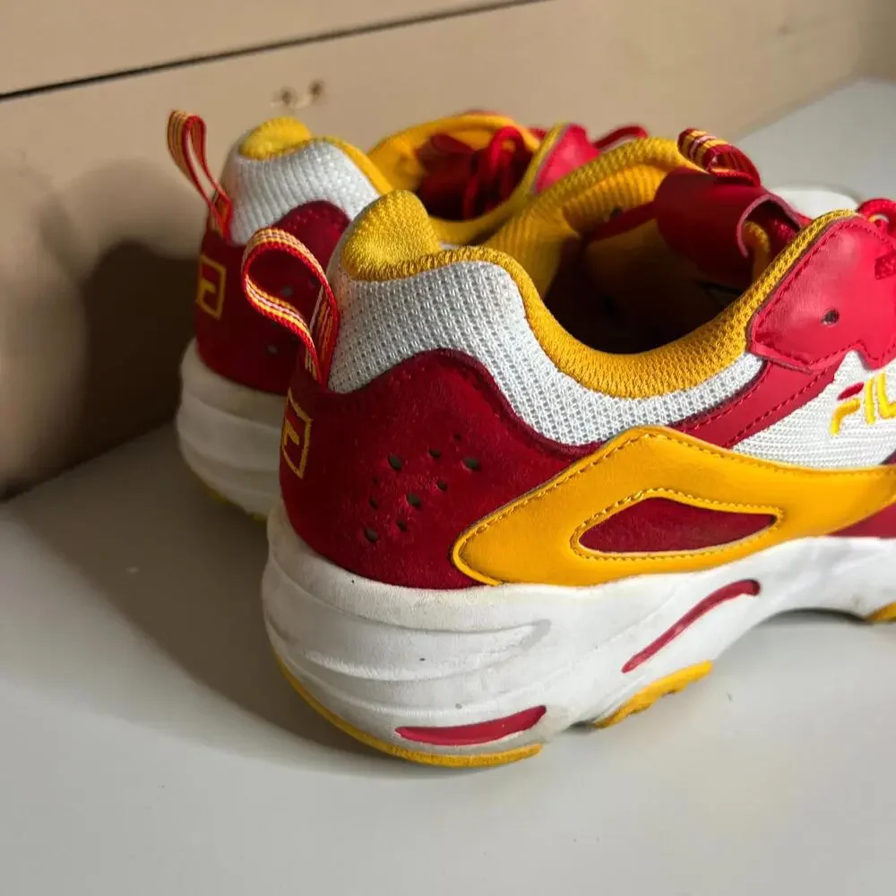 Fila Ray Tracer Mens 11 Red Yellow Gold Fusion Chunky Dad Sneaker‎